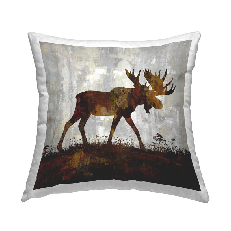 Coussin Rustic Moose Woodland