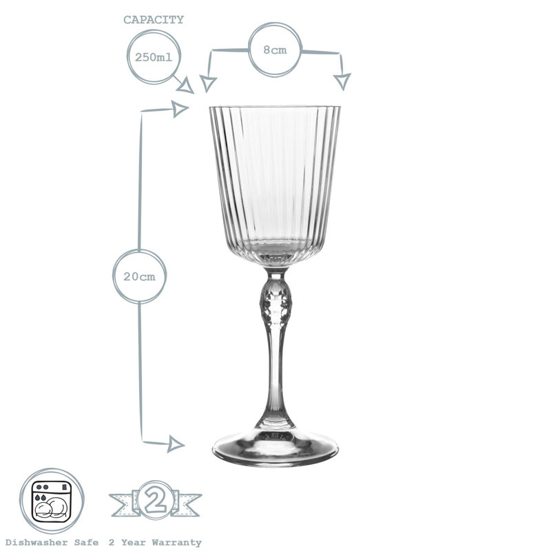 America '20s Cocktail Glasses - 250ml, 12