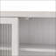 Cabinets, fixation murale de porte en verre massif blanc vieilli | Porte double 24,8 po | Rangement à 3 niveaux + porte-serviettes | Blanc | Salle de bain