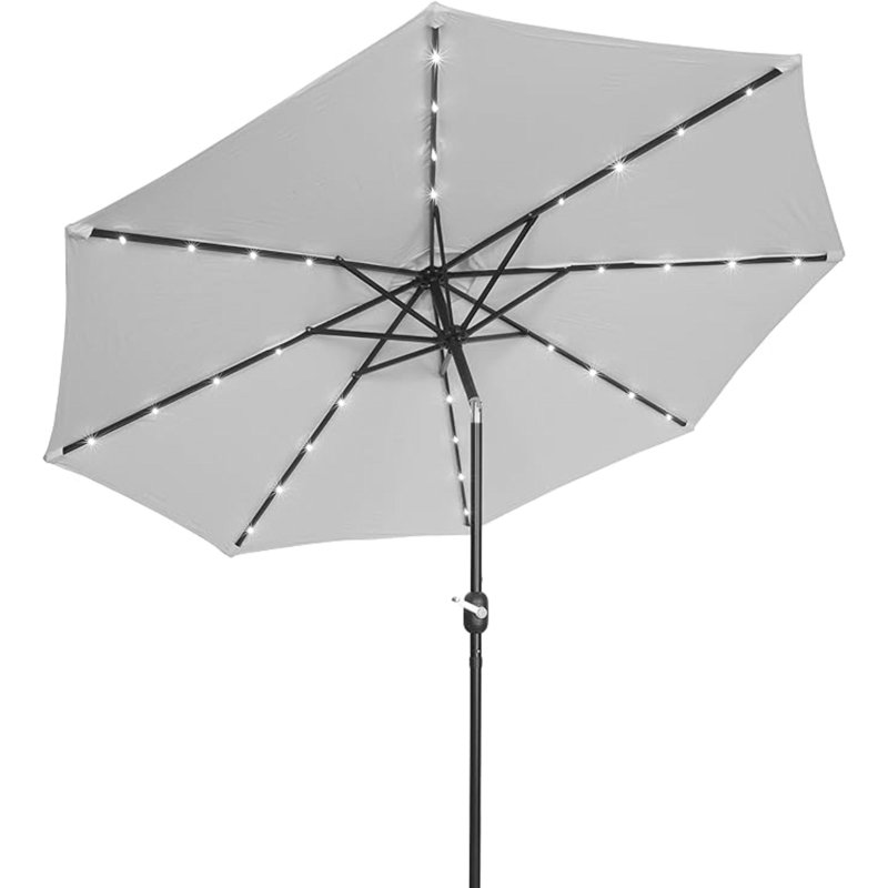 Parasol solaire à DEL 9 pi, Blanc