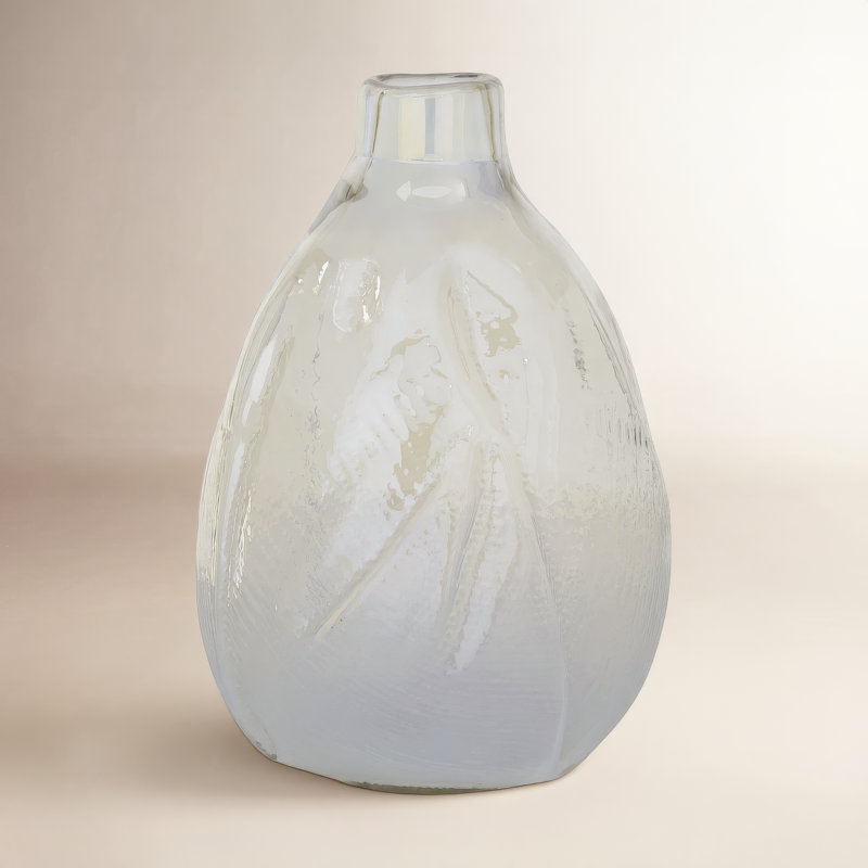 Isela Glass Table Vase, White
