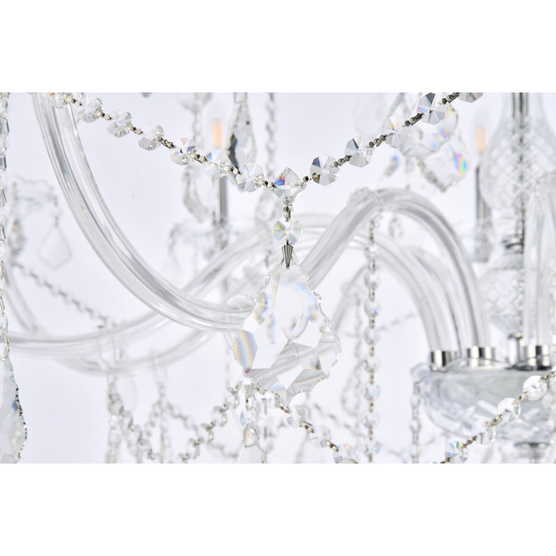 Lustre classique / traditionnel à lumières de style bougie Lincolndale, Coupe royale, Chrome, 25
