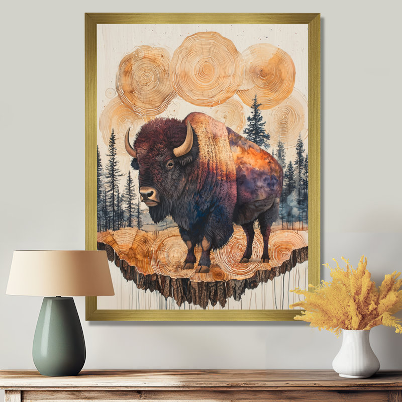Ginni - Animals Canvas Art Print, H 20 po x l 12 po, Reproduction encadrée d'une seule photo, Doré
