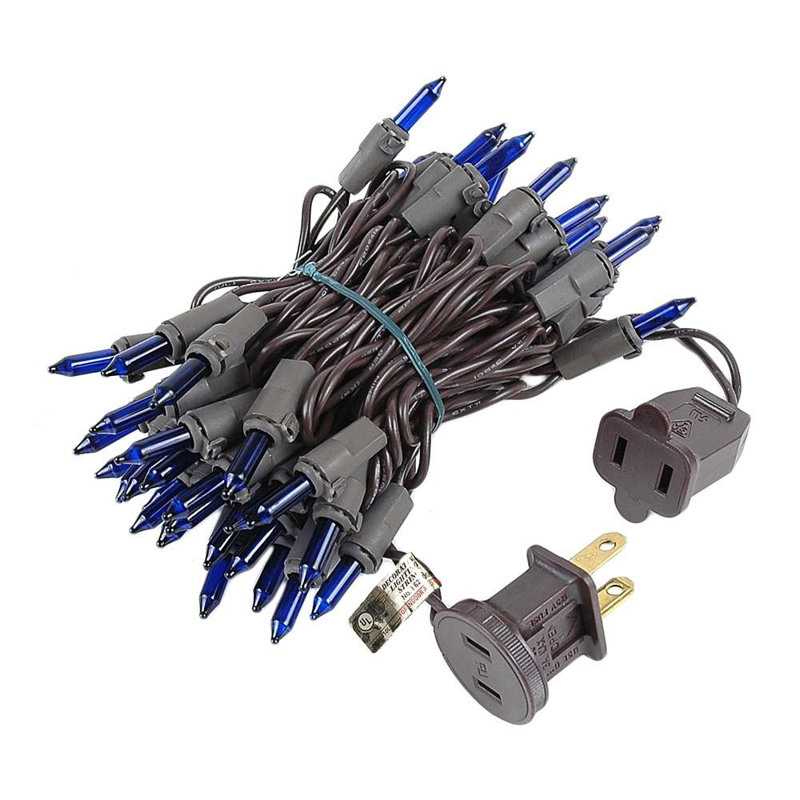 Mini-chaîne pour l’extérieur 11'50 ampoules Pirtle, Bleu, Brun