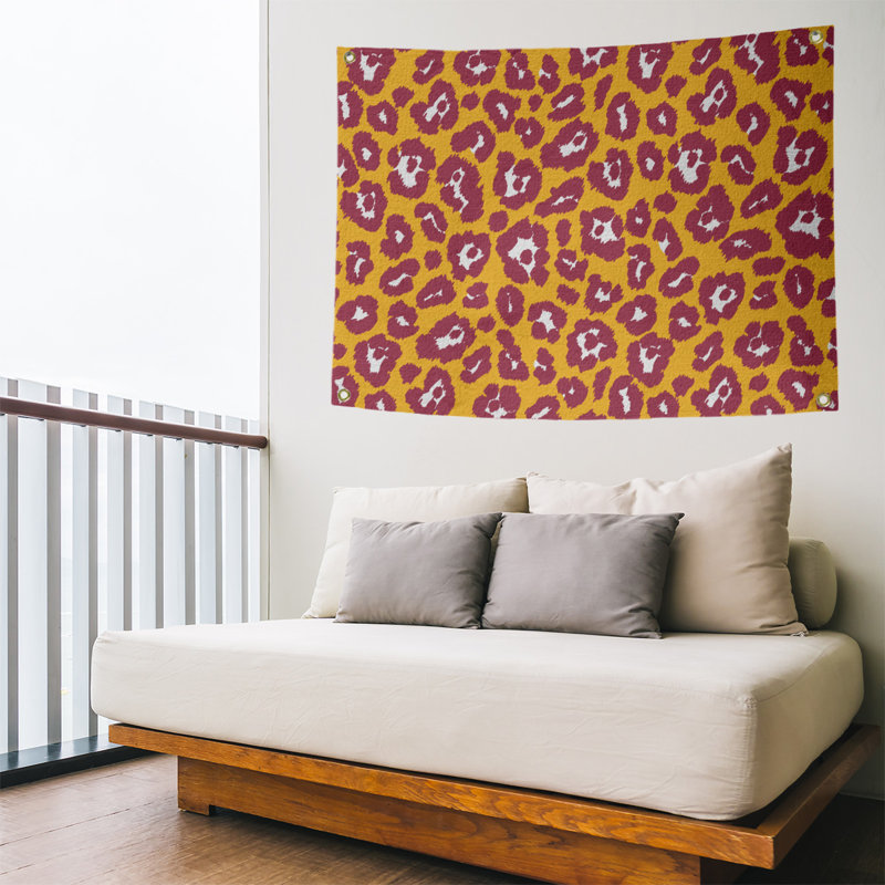 Tapisserie de polyester de football de l'Arizona, Jaune/blanc, H 26 po x l 36 po