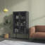 Bentley 59.11-inch Black Two Door Metal Storage Cabinet with Mesh Doors