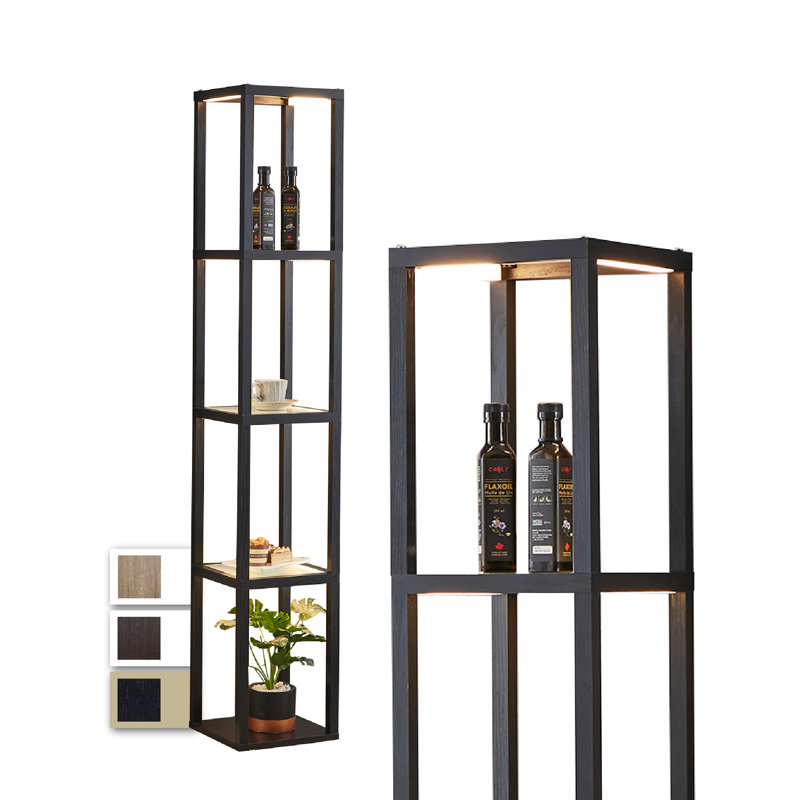 66.4'' LED Column Floor Lamp, Black