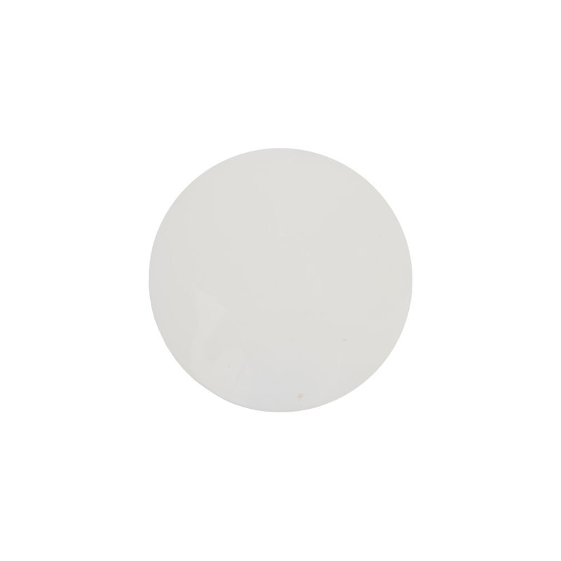 Contemporary White Composite Outdoor Accent Stool, 13"x17"