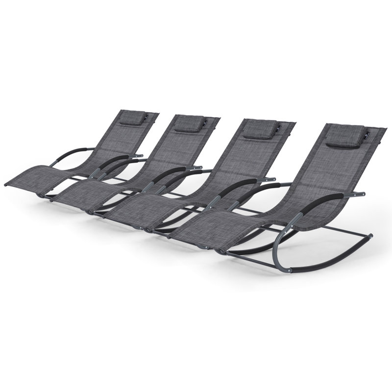 Fauteuil inclinable zéro gravité avec coussins, Gris foncé