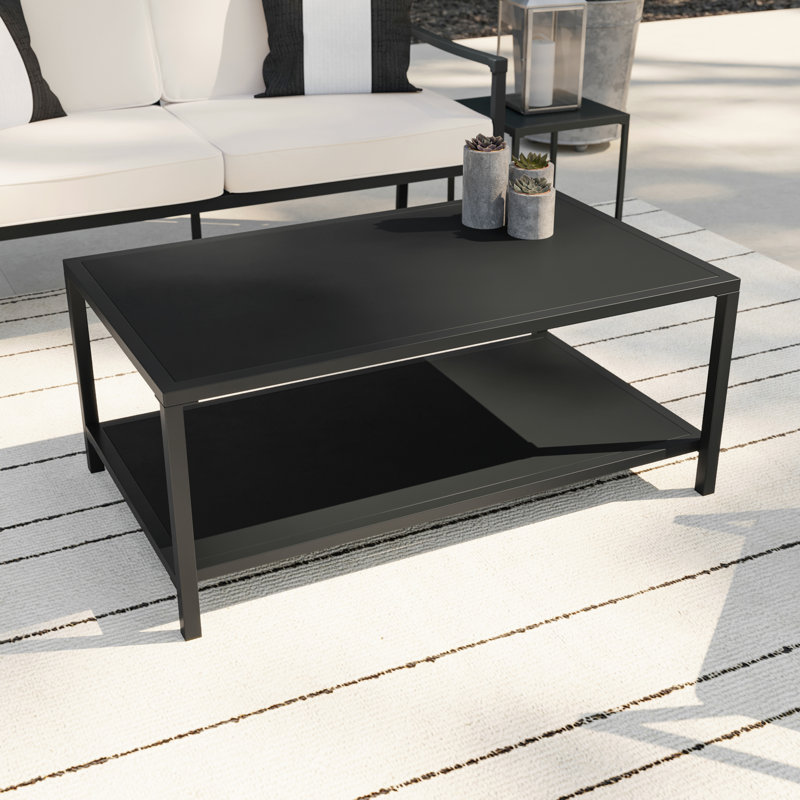 Table basse avec cadre inférieur en acier Martha Stewart