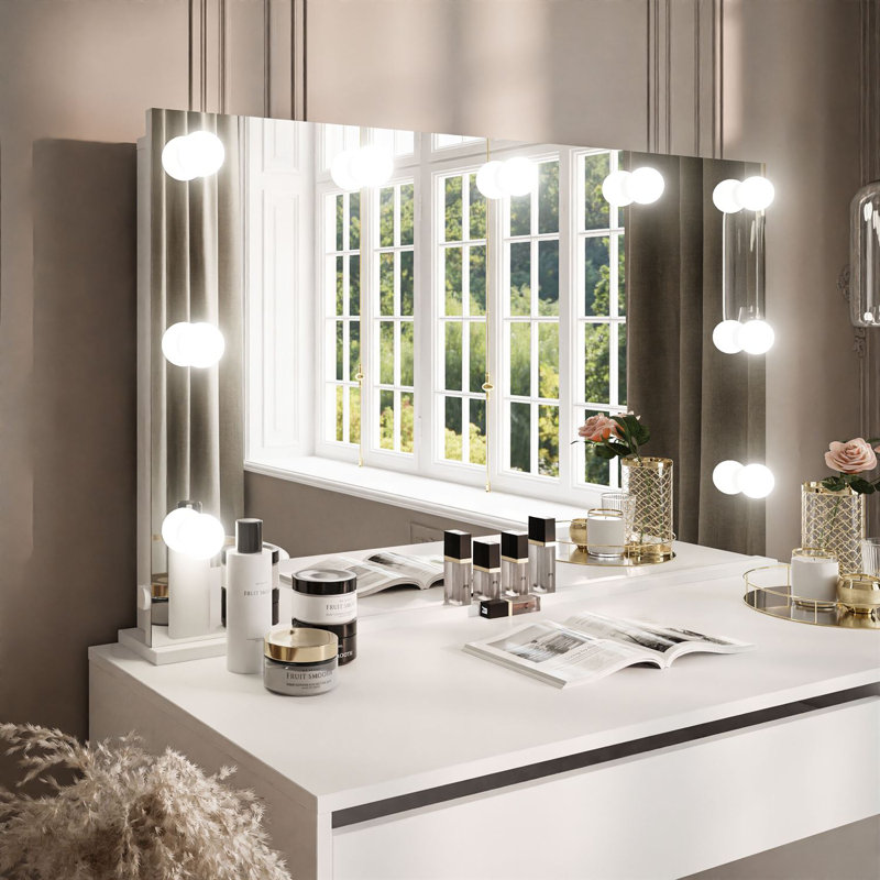 Amarys Dressing Table Matte with Mirror