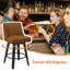 Tabourets de comptoir pivotants avec cadre en bois massif George Oliver Loriell-1334114383-1337461405-1334114382