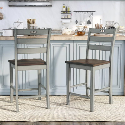 Gaspar Solid Wood 24'' Counter Stool