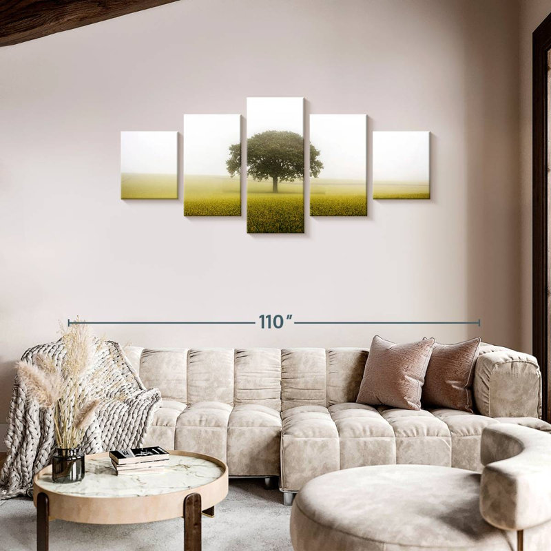 Arbre solitaire, H 36 po x l 80 po