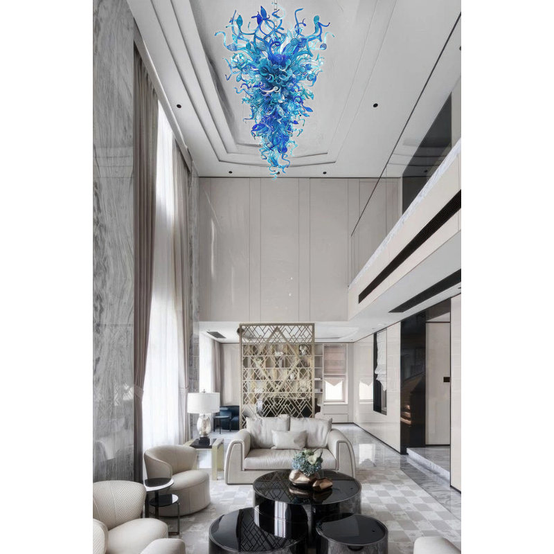 5 - Light Glass Tiered Chandelier