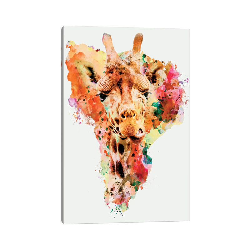 Giraffe by Riza Peker - Wrapped Canvas Painting, 101.6 cm H x 66.04 cm W x 1.91 cm D
