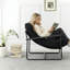 Chaise d'appoint moderne en velours côtelé avec structure en métal-1172803932