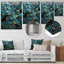 Décoration murale bleue et dorée Elegance III - marbre-936196315