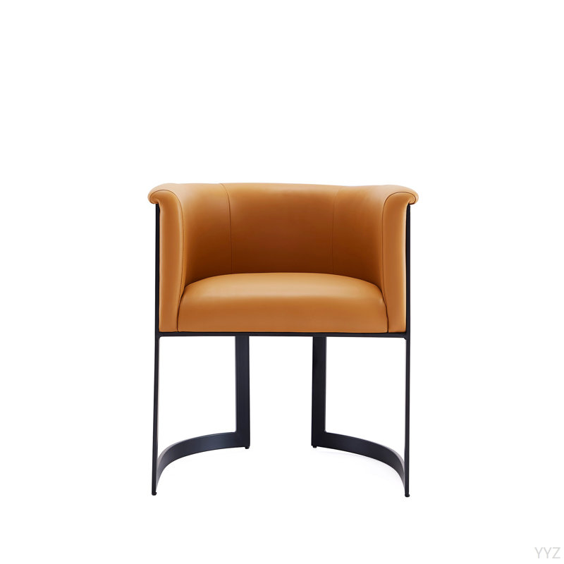 Chaise en cuir Corso, Chameau