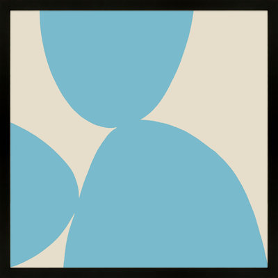 «Black Ink Blue Ink 1» par Lee Lessem - peinture encadrée