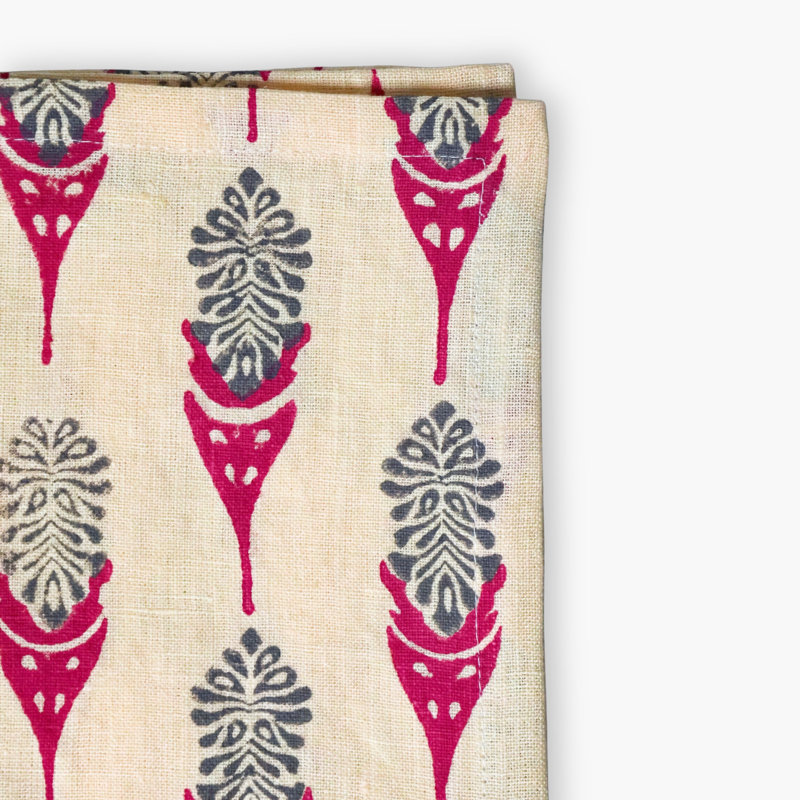 Bahaar Table Napkin, Pink/Green/Beige Floral