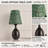Black Ceramic Floral Shade Table Lamp