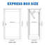Outdoor Secure Parcel Drop Box, Lockable Galvanised Steel Large Front Garden Package Storage Locker,(53×42×105cm, Black)