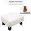 Petit repose-pieds rectangulaire de 15,5 po avec pieds en plastique Franchell-88498998