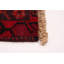 Tapis de couloir unique en laine noué à la main de style années 2000 de 3 pi 10 po x 10 pi 8 po en rouge / bleu marine foncé / beige Amanita