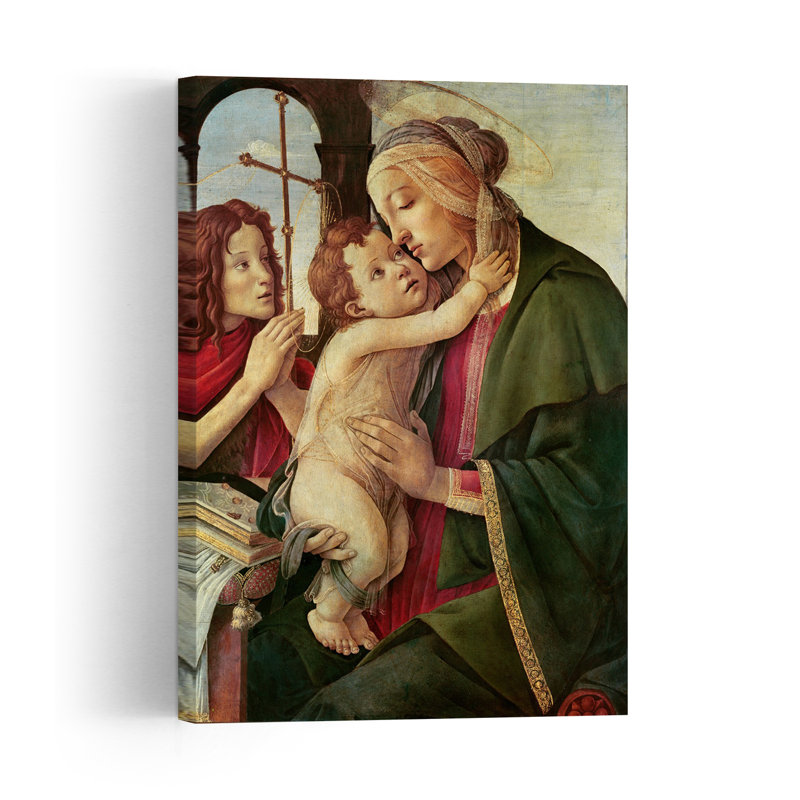 Virgin And Child With Saint John The Baptist Abstract Contemporary Wall Art Print, 152.4cm H x 101.6cm W
