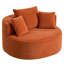 Canapé à compression ovale de 46,5 po de large sans assemblage avec coussins, méridienne en velours côtelé pour salon, peu encombrant-2001000660