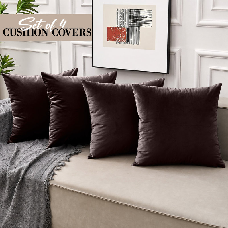 Eva-Sophia Square Scatter Cushion, Brown