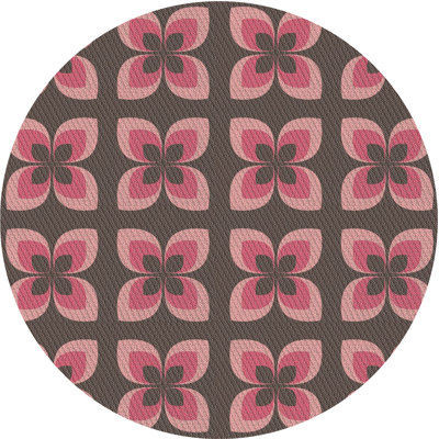 Tapis rose à motif floral Kew Gardens