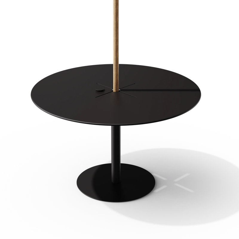 X Outdoor Circular Dining Table, Charcoal