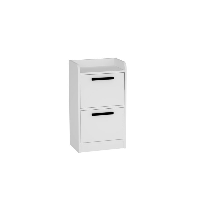 Meshonda 45cm W Particle Board / Chipboard Bedside Table, White