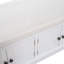 Banc de rangement pour chaussures avec 4 portes, tablettes réglables et coussin amovible pour le salon, le vestibule-2070410140