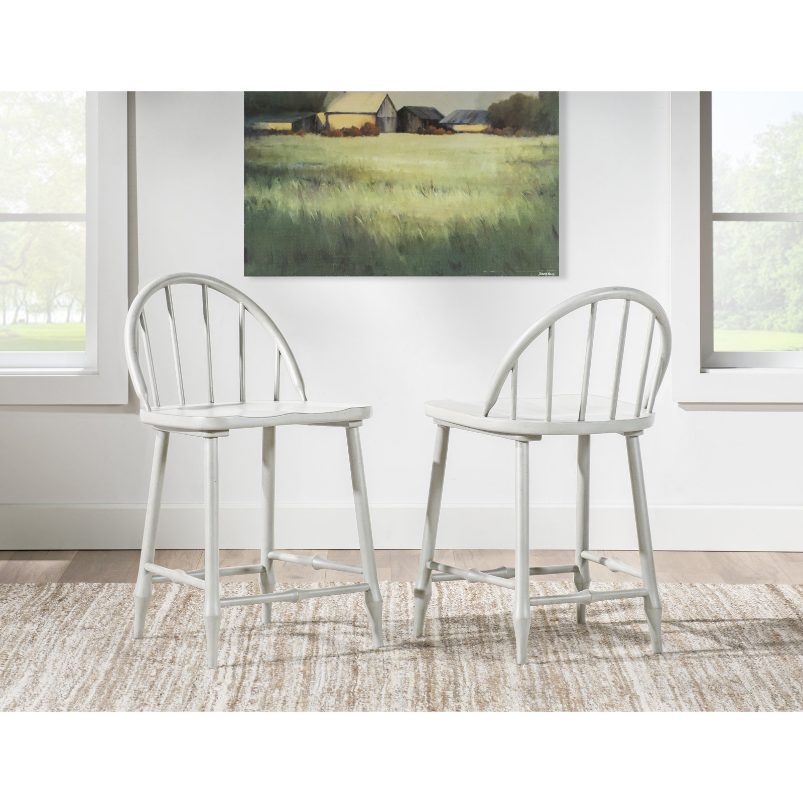 Country Living 24" Bar Stool, White
