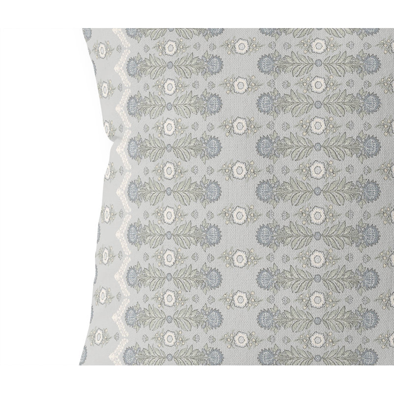 Coussin Kalina, Gris, Carré de 26 po