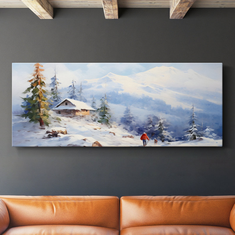 Paysage, série CCLV, toile tendue avec châssis, prête à être accrochée, H 12 po x l 30 po