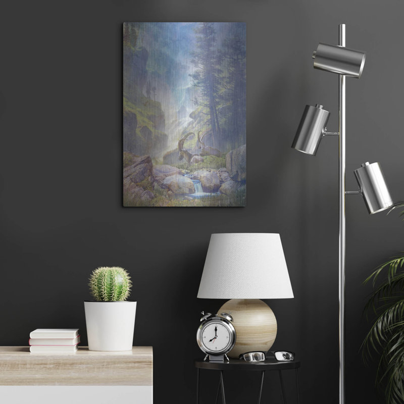 «Bighorn Falls» par Steve Hunziker OOB, H 24 po x l 16 po