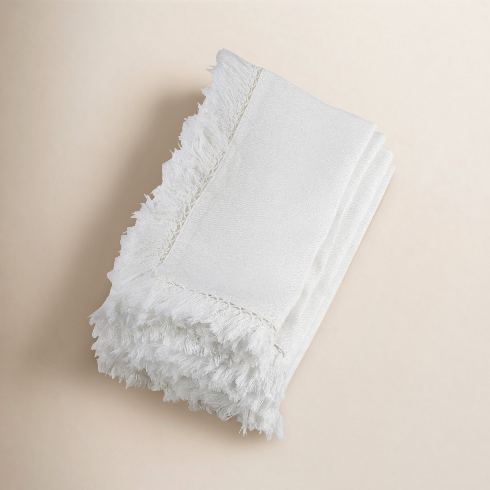 Refined Rustic Collection Linen Square Napkin, White