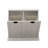 White Two-compartment Tilt-out Laundry Sorter Cabinet With Spacious Design For Efficient Clothes Organization