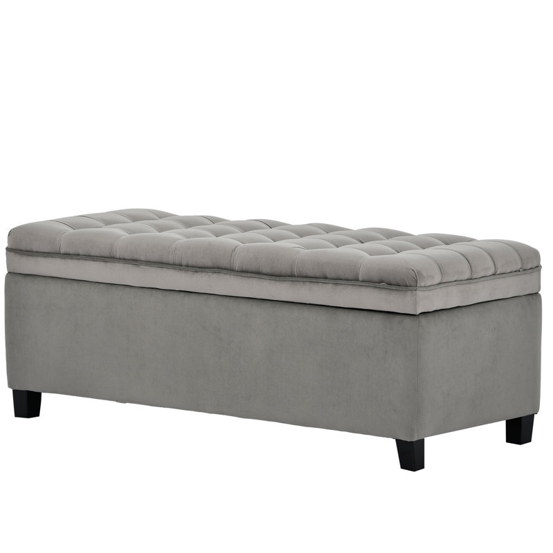 Banc de rangement à couvercle rabattable Droitwich, Gris