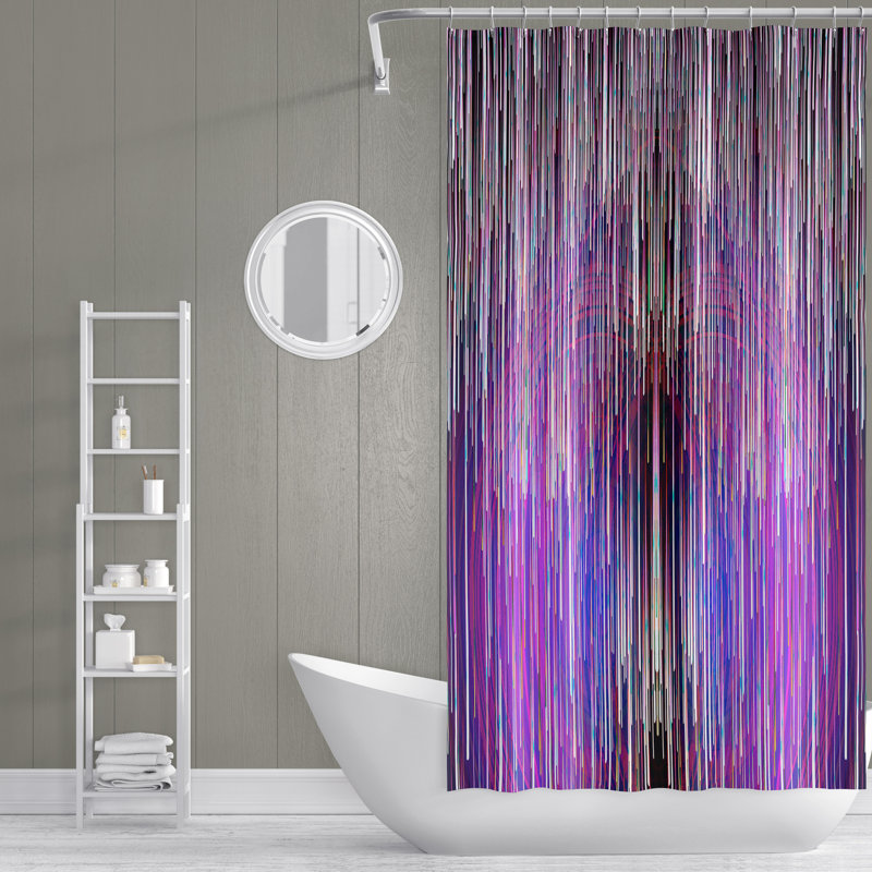 Rideau de douche simple airrion, H 93 po x l 70 po, Mauve
