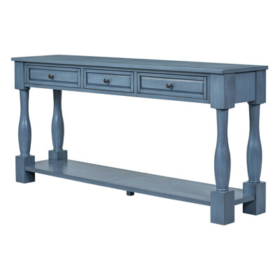 Console Table Long Console Table With Drawers And Shelf For Entryway, Hallway, Living Room
