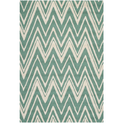 Stephen Chevron Wool Hand Woven Area Rug