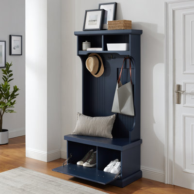 Crinole Hall Tree 31.5'' Wide with Bench