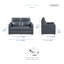 Causeuse inclinable électrique double en cuir synthétique 59 po Seawright-2016527966