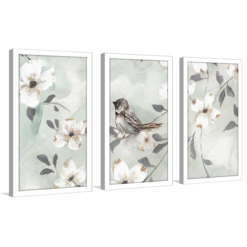«Spring Solo Serenade III» par - impression de 3 pièces, H 25,5 po x l 40,5 po x P 1 po