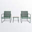 Ensemble de conversation pour 2 personnes avec chaises PVC-coated polyester et table en marbre - ensemble bistro de patio 3 pièces pour petits espaces-194141904